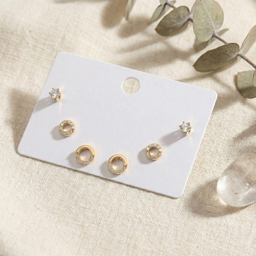 Aretes secuencia mini aro - Plata 925