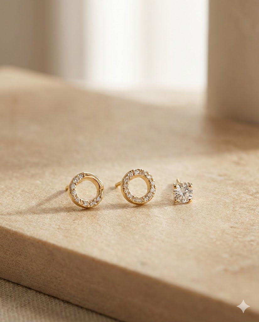 Aretes secuencia mini aro - Plata 925