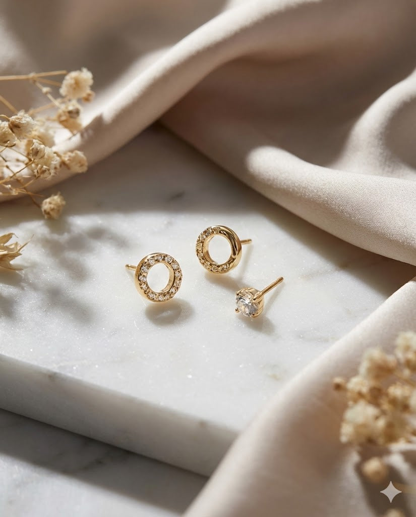 Aretes secuencia mini aro - Plata 925