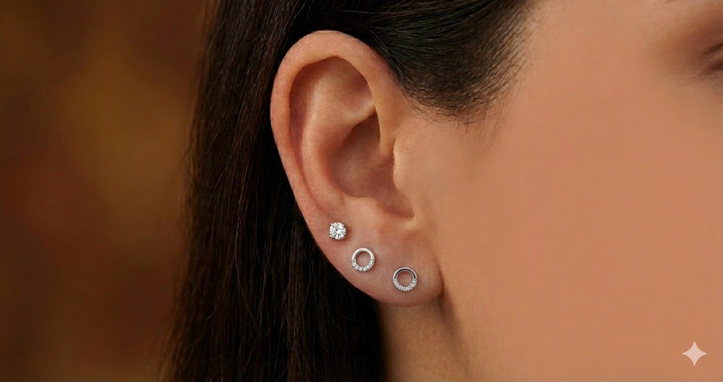 Aretes secuencia mini aro - Plata 925