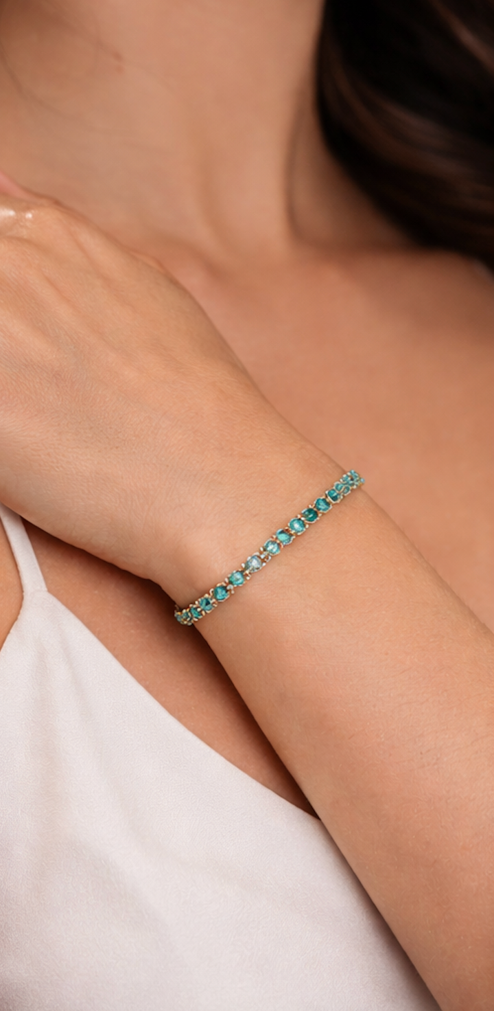 Pulsera tenis multicolor ajustable