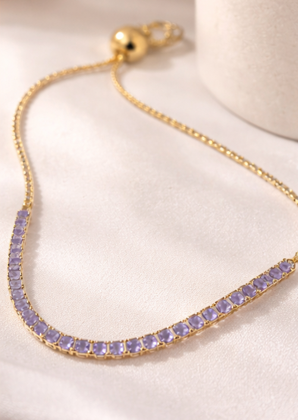 Pulsera tenis multicolor ajustable