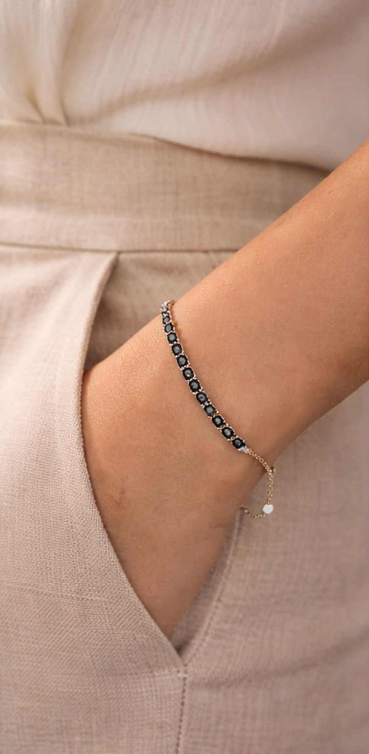 Pulsera tenis multicolor ajustable