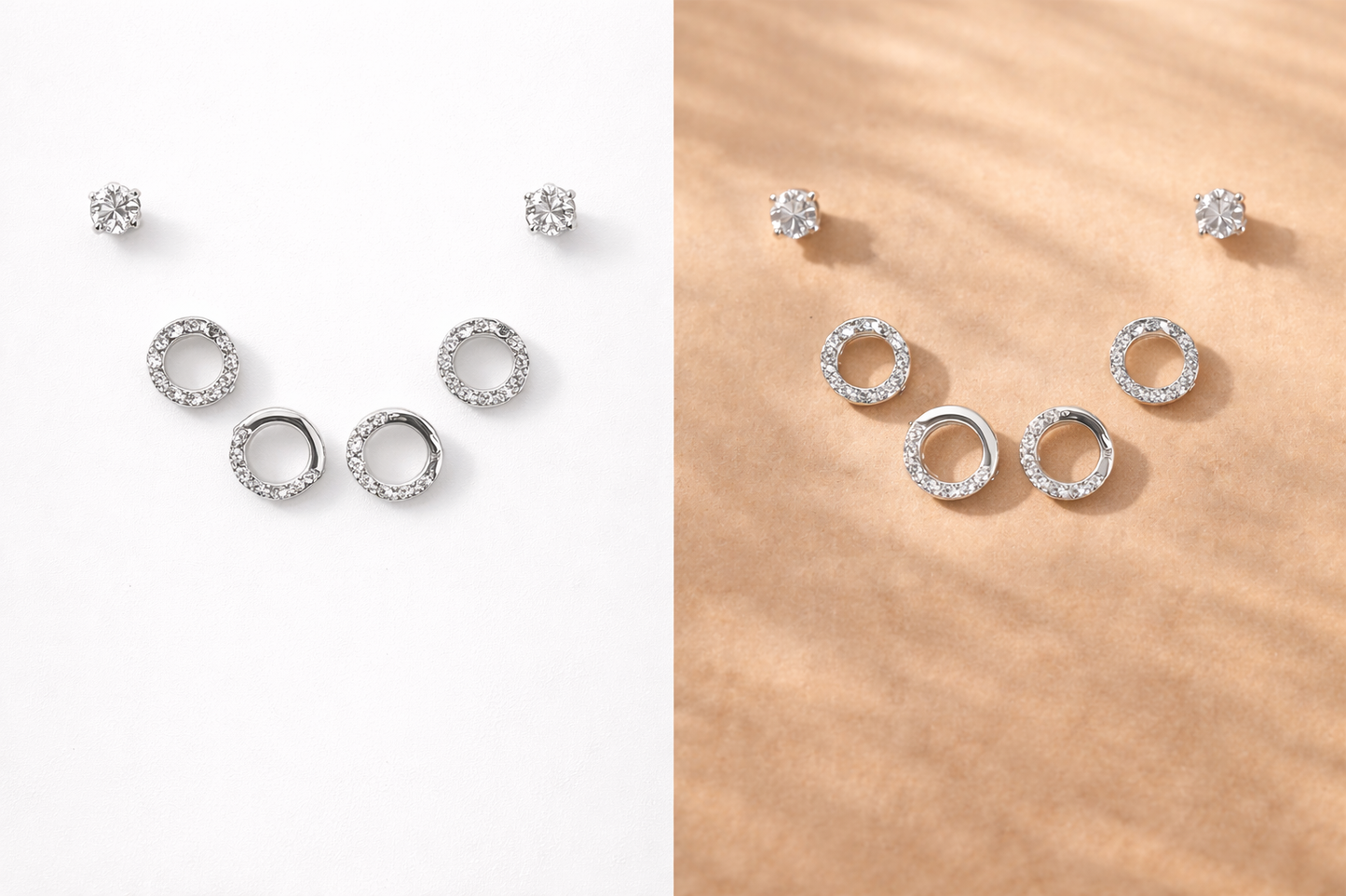 Aretes secuencia mini aro - Plata 925