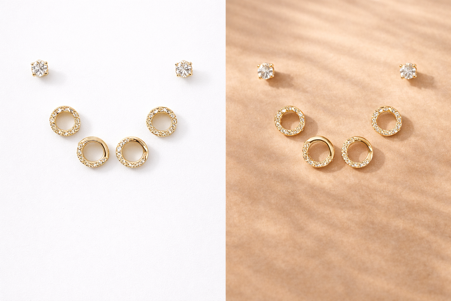 Aretes secuencia mini aro - Plata 925