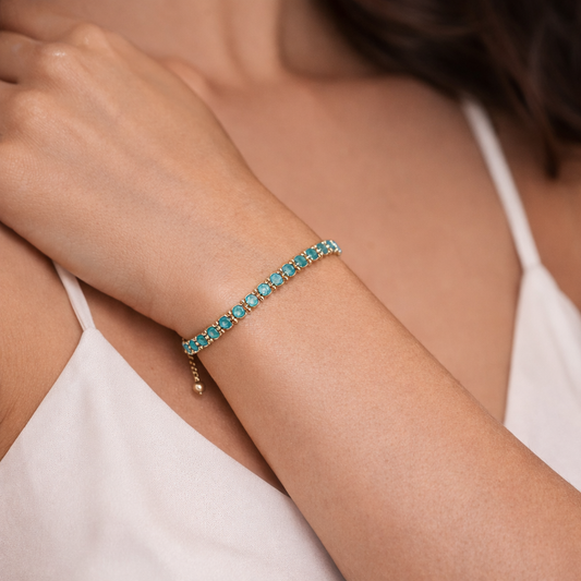 Pulsera tenis multicolor ajustable