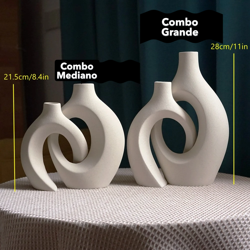 COMBO X2 - Jarrón Decorativo Nórdico TuJoy